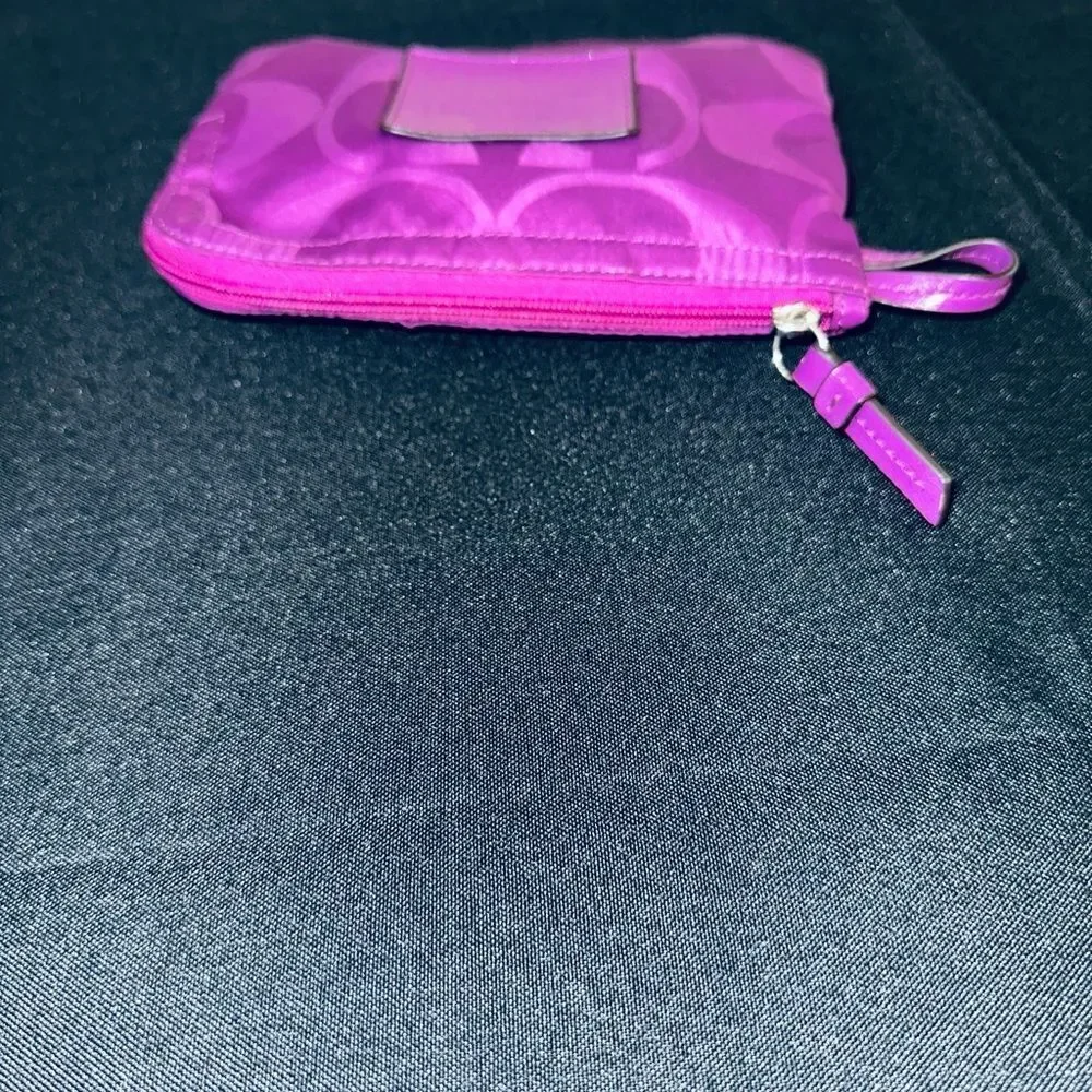 Coach Vibrant Purple Logo Pouch